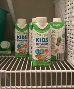 Orgain Organic Kids Nutritional Protein Shake, Vanilla - Kids Snacks with 8g Dairy Protein, 22 Vitamins & Minerals, Fruits & Vegetables, Gluten Free, Soy Free, Non GMO, 8.25 Fl Oz (Pack of 12) Pack of 12 22 71qFGLfo3TL