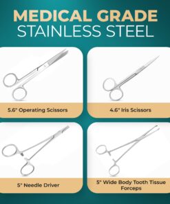 Advanced Dissection Kit Biology Lab Anatomy Dissecting Set with Stainless Steel Scalpel Knife Handle Blades for Medical Students and Veterinary by InstaSkincare 43 71qFYPGo82L