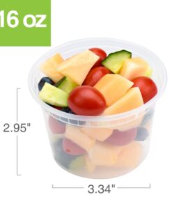 Alternative view of Glotoch 24 Pack 16 oz. (2 Cups) Plastic Food and Drink Storage Containers Set with Lids - Microwave, Freezer & Dishwasher Safe Eco-Friendly, BPA-Free, Reusable & Stackable 16 oz. - 24 Sets