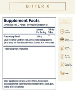 Quicksilver Scientific Dr. Shade's BitterX - Highly Concentrated Bitters for Digestion - Fast Acting Digestive Support & Liver Supplement with Dandelion Root, Gentian Root, Solidago & Myrrh (50ml) 13 71qHWdbWkiL