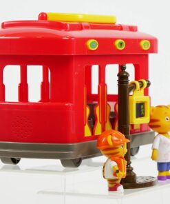 Daniel Tiger's Neighborhood Deluxe Electronic Trolley Vehicle with 2 Songs, 12 Phrases, Sounds & Light! Daniel & Mom Tiger Figures Included, For Ages 3+ 38 71qHkvSvL 1