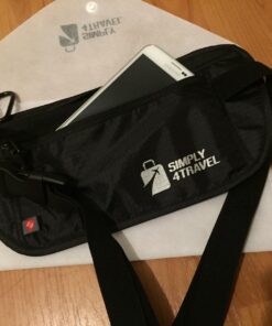 Simply4Travel Travel Money Belt with RFID Blocking, Premium Slim Fanny Pack and Waist Stash for Everyday Use! Black 125 71qI3nO6xL