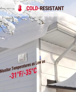 ThermoPro TP63B Indoor Outdoor Thermometer Wireless Hygrometer, 500FT Inside Outside Thermometer, Remote Temperature Monitor with Cold-Resistant Sensor, Outdoor Thermometers for Patio Home Greenhouse 27 71qIAImDw5L