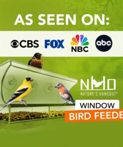 Window Bird Feeder with Strong Suction Cups, Clear Window Bird Feeders for Outside - Transparent Bird House, Balcony Glass Mount, Acrylic Cat, Kids & Elderly Viewing Clear Bird Feeder for Window Perch Large Ranch 34 71qIbStms2L