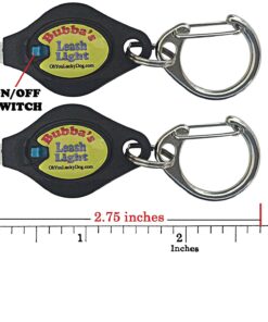 Small Dog Light - Dog Collar Light - Bubbas Leash Light - 2 Per Pack - Dog Walks & Backyard Monitoring. Attaches to Leash, Dog Collar, Harness. Small & Large Dogs. (Stealth Black) Bubba's Leash Light 26 71qJDNjLwSL
