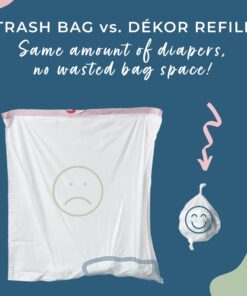 DEKOR Diaper Classic Hands-Free Diaper Pail | White | Easiest to Use | Just Step – Drop – Done | Doesn’t Absorb Odors | 20 Second Bag Change | Most Economical Refill System 35 71qJXkloTdL