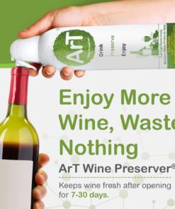 ArT Wine Preserver - Comes with a Wine Bottle Stopper, Preserves Fortified White & Red Wine, Functional & Modern Wine Accessories, Essential Gift for Wine Lovers, 1-Pack, 0.42 oz. 1 Pack 9 71qJew3nqOL
