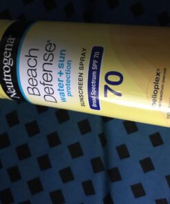 Neutrogena Beach Defense Spray Sunscreen with Broad Spectrum SPF 70, Fast Absorbing Sunscreen Body Spray Mist, Water-Resistant UVA/UVB Sun Protection, Oxybenzone Free, 6.5 oz 27 71qJs RZb1L