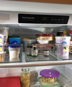 iDesign Plastic Portable Deep Storage Bin with Handles for Organizing Refrigerator, Freezer, Pantry, BPA-Free,8" x 4" x 14.5", Clear 1 Pack 33 71qK2ZGauvL