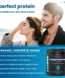 Collagen Peptides Powder - Enhanced Absorption, Double Hydrolyzed, Grass Fed, Keto Protein Powder with Vitamin C - Premium Supplement for Hair Growth, Skin, Nails, Joints & Bones, Unflavored 25 71qKGIQHYZL 1