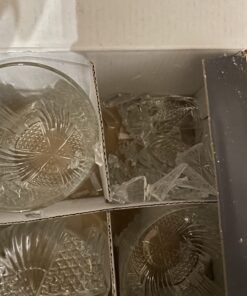 Paksh Novelty Whiskey Decanter Set - 7-Piece Italian Crafted Glass Decanter & Whiskey Glasses Set - Holiday Whiskey Gifts for Men and Women w/ Ornate Stopper and 6 Cocktail Glasses, Red A 48 71qL3IuA2xL 1