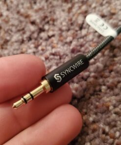 Syncwire Headphone Splitter, Nylon-Braided Extension Cable Audio Stereo Y Splitter (Hi-Fi Sound), 3.5mm Male To 2 Ports 3.5mm Female Headset Splitter for Phone, PS4, Switch, Tablets & More Black 49 71qLbDwIEL 1