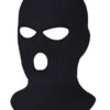SATINIOR 3 Holes Full Face Cover Outdoor Balaclava Knitted Neck Gaiter Ski Mask for Sports Cycling Medium Pure Black 15 71qLxCz0dL
