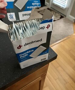 Dealmed Sterile Abdominal (ABD) Combine Pads, 5" x 9" Individually Wrapped, Disposable and Latex-Free Wound Dressing for First Aid Kit and Medical Facilities (Box of 20) 5” x 9” (Box of 20) 34 71qNc0PmA2L