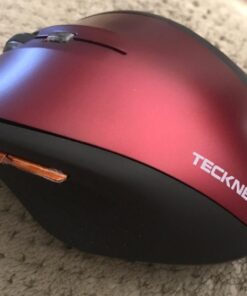 TECKNET Wireless Mouse, 2.4G USB Computer Mouse with 6-Level Adjustable 3200 DPI, 30 Months Battery, Ergonomic Grips, 6 Buttons Portable for PC, Chromebook, Mac - Red 45 71qP2bMqe L