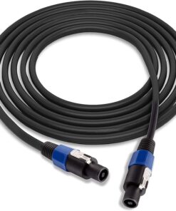 Pyle-Pro Audio Cord Connector to Male Speakon Connection 30 ft 12 Gauge Black Heavy Duty Professional Speaker Cable Wire-Delivers Sound-Pyle PPSS30, USB 12 71qPMEaxa1L