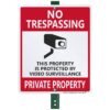SmartSign "No Trespassing - This Property Is Protected By Video Surveillance, Private Property" LawnBoss® Sign | 10" x 12" Aluminum Sign With 3' Stake 17 71qPkxrDiwL