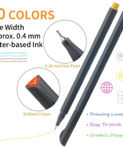 MyLifeUNIT Fineliner Color Pen Set, 0.4mm Colored Fine Liner Sketch Drawing Pen, Pack of 10 Assorted Colors 25 71qR1IQKifL