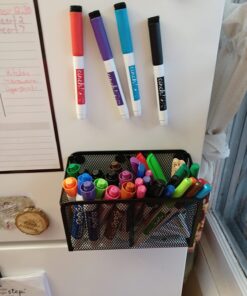 Workablez Pencil Holder for Desk, Magnetic Pen Holder for Refrigerator, Magnetic Marker Holder for Whiteboard, Magnetic Holder, Whiteboard Marker Holder Magnetic Marker Holder w. 2 Large Compartments 2 compartments 36 71qRUs8jCgL