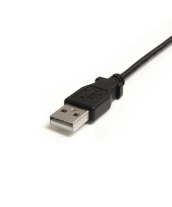 StarTech.com 3 ft. (0.9 m) Right Angle USB to Mini USB Cable - USB 2.0 A to Right Angle Mini B - Black - Mini USB Cable (USB2HABM3RA) 3 ft / 1m 8 71qRxbx1HQL