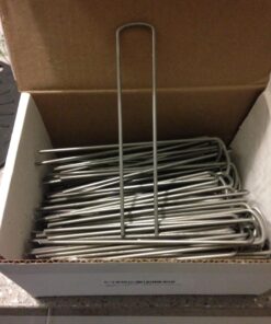 Ashman Galvanized Garden Stakes Landscape Staples and Fence Stake (150 Garden Staples - Heavy Duty & Anti Rust Galvanized) 150 6 Inch 11 Guage 39 71qSML6DAwL