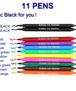 Alternative view of Food coloring Pens, 11Pcs Double Sided Food Grade and Edible Marker,Gourmet Writers for Decorating Fondant,Cakes, Cookies, Frosting, Easter Eggs, Thick Tip and Fine Tip, 10 Colors, by Edibleink
