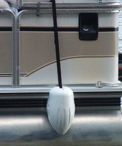 Taylor Made Fender for Pontoon Boats, Molded-in Ridge Hook Design, Contoured Shape Hugs Rail Profile, Securing Straps Included, American Made, White – 2020108236 9 71qTyyW7azS