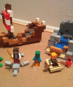 LEGO Minecraft The Pirate Ship Adventure 21152 Building Kit (386 Pieces) 28 71qUALUgz2L