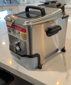 T-fal Ultimate EZ Clean Stainless Steel Deep Fryer with Basket 3.5 Liter Oil and 2.6 Pound Food Capacity 1700 Watts Oil Filtration, Temp Control, Digital Timer, Dishwasher Safe Parts Stainless Steel 47 71qUAhaRyXL