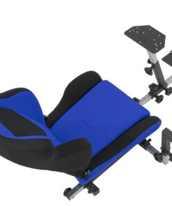 OpenWheeler GEN3 Racing Wheel Stand Cockpit Blue on Black | Fits All Logitech G923 | G29 | G920 | Thrustmaster | Fanatec Wheels | Compatible with Xbox One, PS4, PC Platforms 45 71qUFF3VnoL