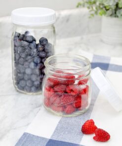 Cornucopia Wide Mouth Plastic Mason Jar Lids (24-Pack Bundle); 2 Dozen Unlined White Ribbed Lids, 86-450 Size 24 Lid Basic Set w/ Lids Only 26 71qUX2sJQL