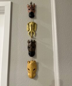 Gifts & Decor 34759 Animal Masks Wall Plaque, No Size, Multicolor 22 71qUnKWr6WL