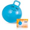 Xino Sports Hopping Ball for Kids - Teens and Adults, Bouncy Balls for Kids, Hopper Ball, Jumping Ball with Handle, 22 Inch Diameter, Kids Outdoor Toys (Blue) Blue 3 71qVEdkQFhL