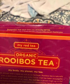Rooibos Tea, USDA Certified Organic Tea, MY RED TEA. Tagless South African, 100% Pure, Single Origin, Natural, Farmer Friendly, GMO and Caffeine Free (80) 6.8 Ounce (Pack of 1) 30 71qVK0t3VPL