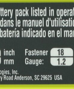 Ryobi P320 Airstrike 18 Volt One+ Lithium Ion Cordless Brad Nailer (Battery Not Included, Power Tool Only) 38 71qVYCJekSL