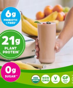 Orgain Organic Vegan Protein Powder, Creamy Chocolate Fudge - 21g Plant Based Protein, Gluten Free, Dairy Free, Lactose Free, Soy Free, No Sugar Added, Kosher, For Smoothies & Shakes - 2.03lb 20 Servings (Pack of 1) 26 71qVm9yMcbL 1