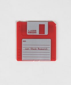 Alternative view of Nineties Nerd Retro Floppy Disk Non-slip Silicone Drink Coaster Set by Modern Coaster
