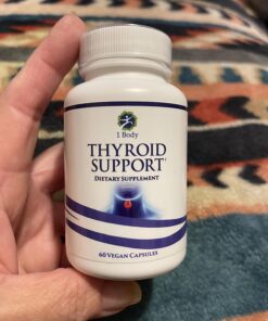 1 Body Thyroid Support Supplement with Iodine - Energy & Focus Support Formula - Vegetarian & Non-GMO - Vitamin B12 Complex, Zinc, Selenium, Ashwagandha, Copper & More 30 Day Supply 60 Count (Pack of 1) 28 71qXrSMw8AL