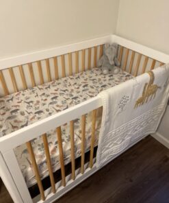 Babyletto Lolly 3-in-1 Convertible Crib with Toddler Bed Conversion Kit in White and Natural, Greenguard Gold Certified White/Natural 36 71qXwoiVRIL