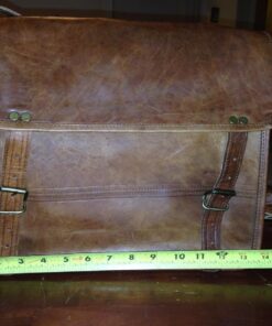 ANUENT 14 Inch Genuine Leather Messenger Bag Vintage Brown Small Briefcase Shoulder CrossBody Satchel for Men and Women Ideal for Laptop, iPad, and Tablet 20 71qYcXmMdqL