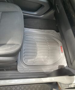 Motor Trend FlexTough Floor Mats for Cars, Gray Deep Dish All-Weather Mats, Waterproof Trim-To Fit Automotive Floor Mats for Trucks SUV, Universal Liner Car Accessories Full Set 59 71qZvAl8SeL