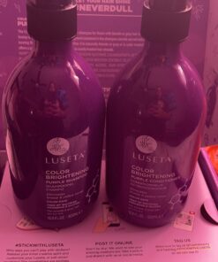 Luseta Purple Shampoo and Conditioner Set for Blonde, Gray - Color Treated Hair - Sulfate Free Paraben Free - Infused with Cocos Nucifera Oil for Curly and Damaged Hair - 2x16.9oz 16.9 Fl Oz (Pack of 2) 40 71qbGEZ97vL