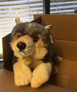 Aurora® Adorable Miyoni® Wolf Stuffed Animal - Lifelike Detail - Cherished Companionship - Gray 16 Inches 23 71qc8tKnxuL