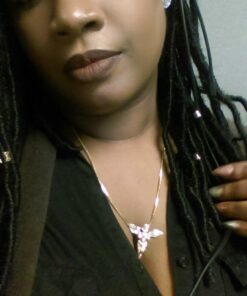 Fashion 21 Sparkled Micro Baby Angel Cherub Pendant 2mm 24 inches Box Chain Necklace Gold Silver Tone 31 71qcL8Yo mL