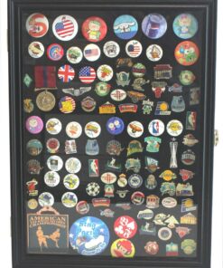 Alternative view of Large 19"X 14" Pin Display Case Medal Shadow Box with 98% UV Protection for Military Medals, Beach Tags, Jewelry Pins, Pin Gift, Insignia Ribbons, Pin Collectibles Black Finish