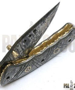 PAL 2000 KNIVES Sagt-9032, Custom Handmade Damascus Steel Folding Pocket Knife - Damascus Handle 11 71qdMN24HdL