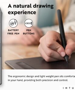 Wacom Intuos Small Graphics Drawing Tablet, includes Training & Software; 4 Customizable ExpressKeys Compatible With Chromebook Mac Android & Windows, photo/video editing, design & education,Black Black 31 71qewwb1T5L