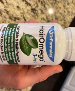 DrFormulas HairOmega 3-in-1 Hair Growth Vitamins with DHT Blocker, Biotin for Women & Men | Hair Skin and Nails Supplement for Hair Loss, 120 Pills 120 Count (Pack of 1) 38 71qf1KIWuBL