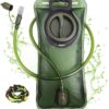 Hydration Bladder, 1.5L-2L-3L Water Bladder for Hiking Backpack Leak Proof Water Reservoir Storage Bag, BPA-Free Water Pouch Hydration Pack for Camping Cycling Running, Military Green 1.5-2-3 Liter 2L - Military Green Water Bladder