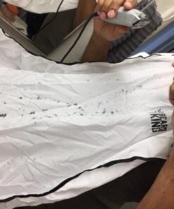 Beard King Beard Bib Apron - Christmas Gifts & Stocking Stuffers for Dad - As Seen on Shark Tank - Men's Hair Catcher for Shaving - Grooming Accessories - Packing Pouchl, White White (Deluxe Version) 33 71qfkpQZxL